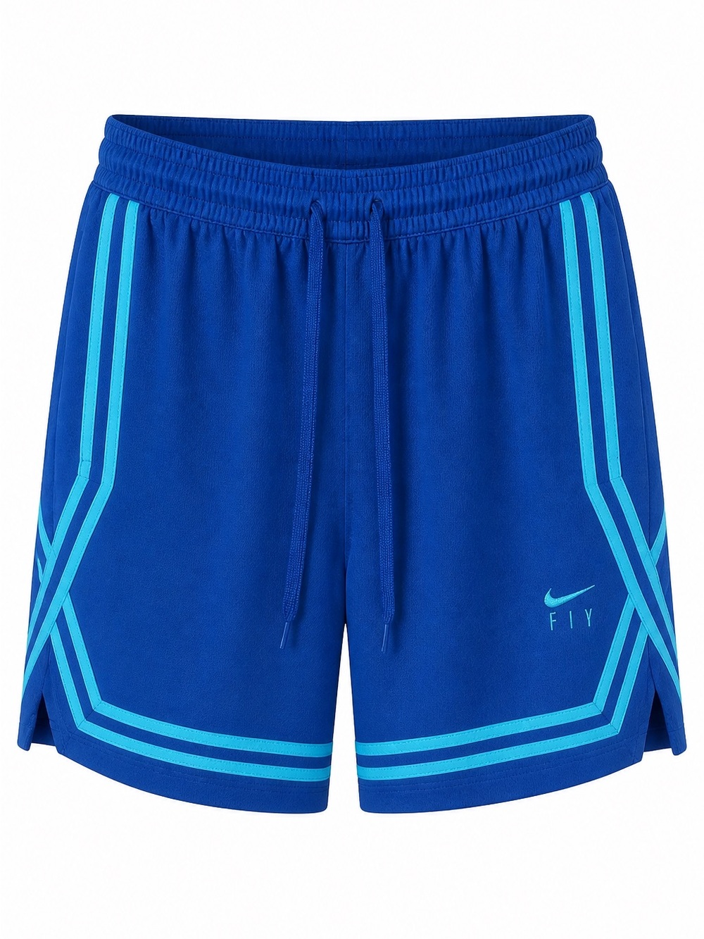 Nike Women’s Royal Blue Athletic Shorts with Aqua Stripes